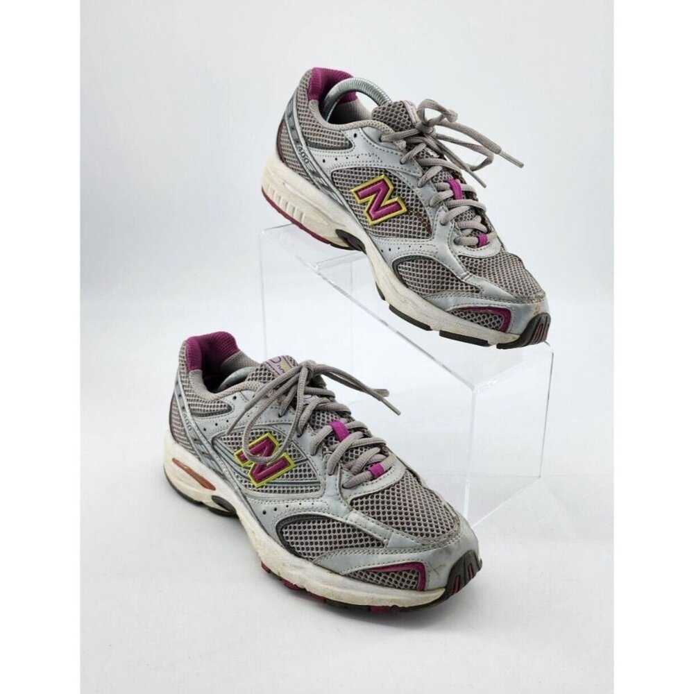 New Balance PL-1 Women's Athletic Lace Up Running Shoes Gray/Pink WR400SPL Sz 8